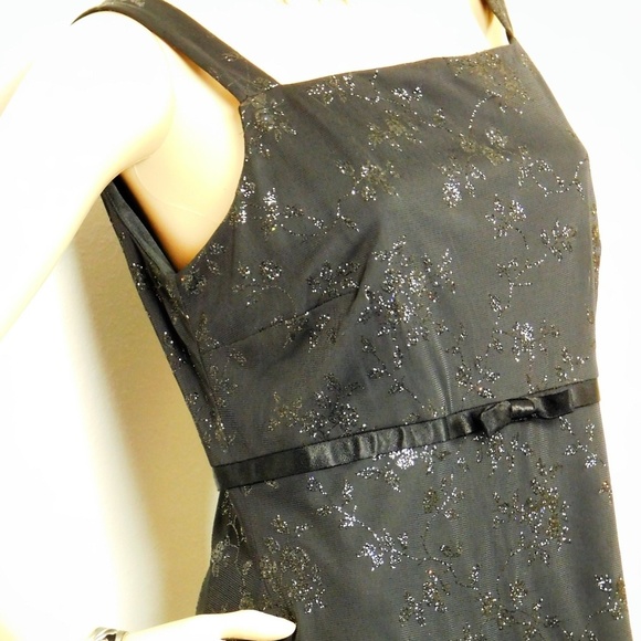 Scarlett Y2K Black Glitter Whimsigoth Sleeveless Mesh Dress Size M Dark Fairy - Picture 2 of 10